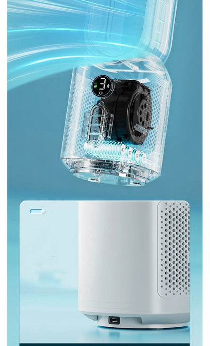 New Multi-functional Bladeless Fan Bluetooth Speaker LED Night Light For Home Room Decoration Zair37